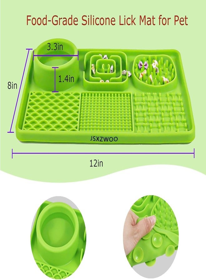 VALUEVIBES Lick Mat for Dogs - Slow Feeder Licking Mat with Suction Cups | Silicone Feeding Mat for Anxiety Relief | Suitable for Peanut Butter, Yogurt, and Wet Food (Dark Green) - Image 3